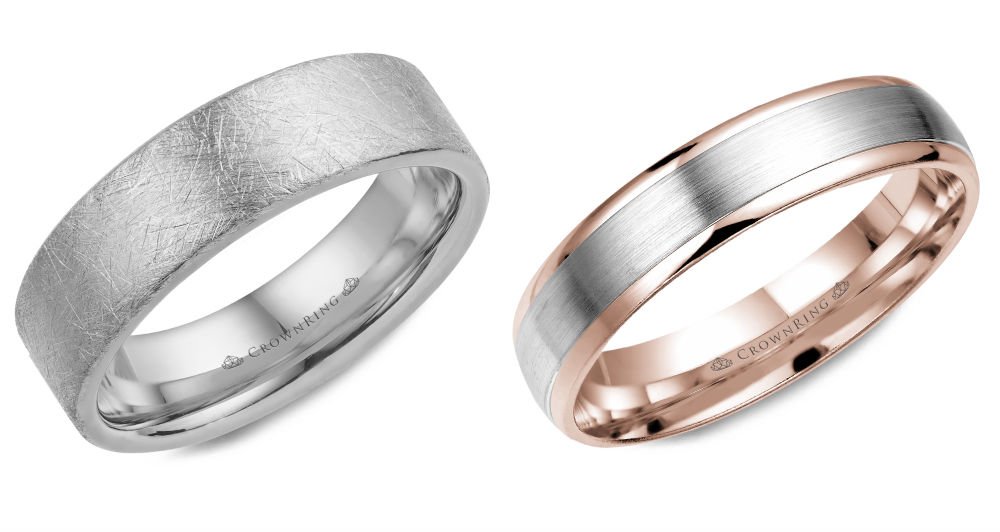 CrownRing Classic and Carved Wedding Bands