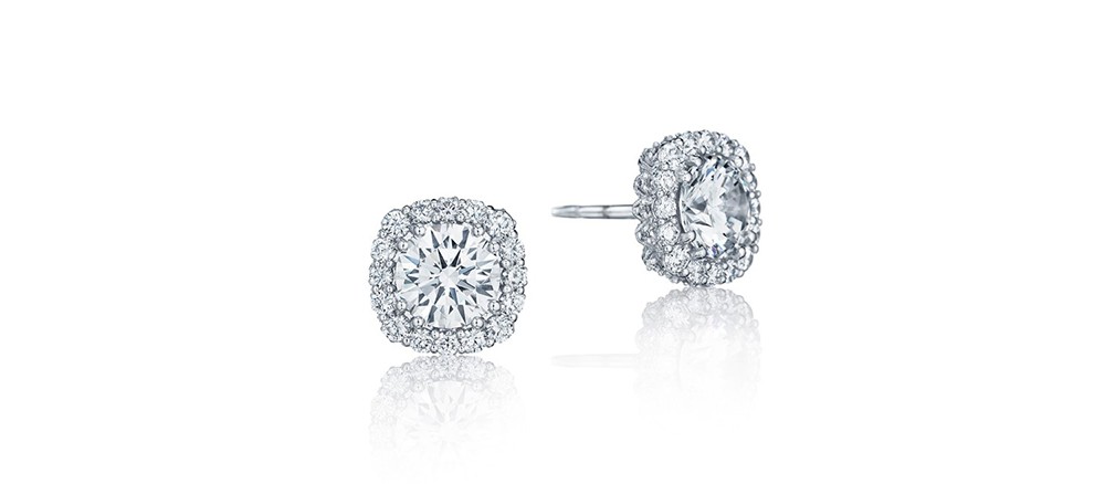 diamond stud earrings at huntington fine jewelers