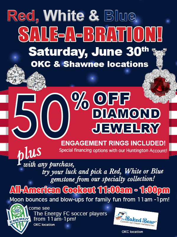 Huntington Fine Jewelers Celebrates 4th of July With 50 Percent Off Diamond Jewelry Sale and Family Fun