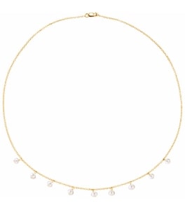 a gold pearl necklace from Stuller.