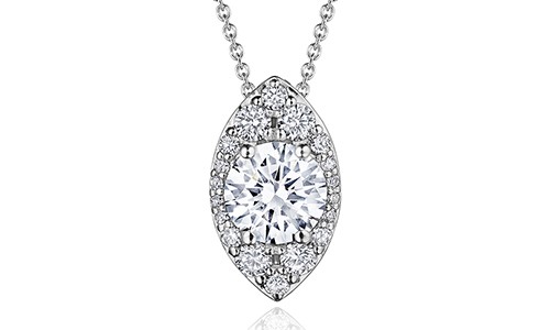 Marquise shaped diamond pendant from Tacori’s Bloom collection