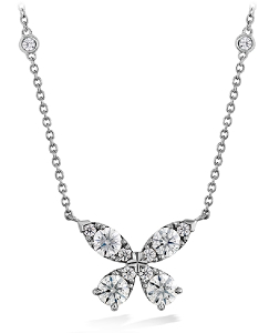 Butterfly-shaped diamond necklace by Hearts On Fire.