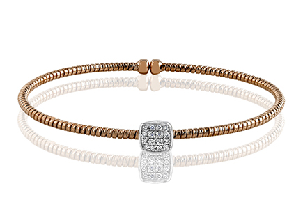Rose and white gold bracelet with diamonds by Simon G.