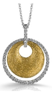 Circle Diamond Pendant by Simon G.