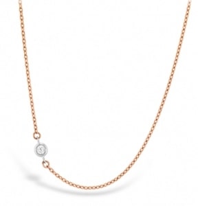 A rose gold and white gold chain necklace from Hearts On Fire.