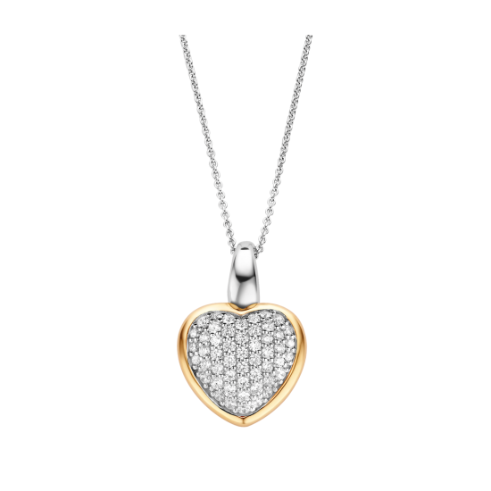 diamond heart pendant made with gold from ti sento