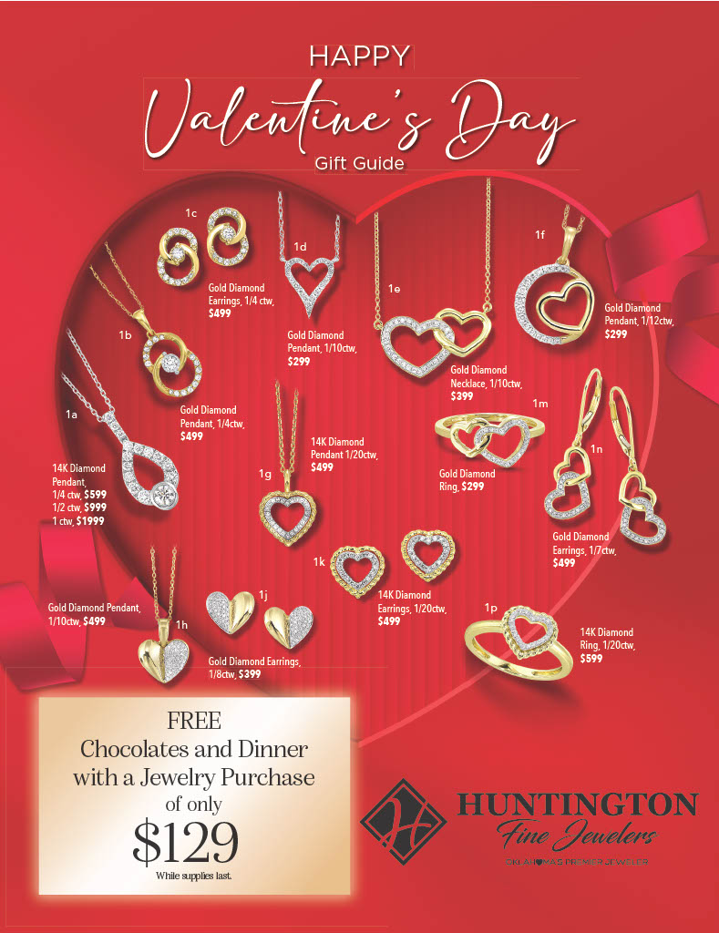 Front page of Huntington Fine Jewelers Valentine's Day Gift Guide