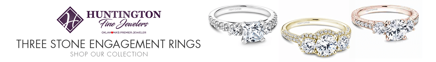 Three Stone Engagement Rings at Huntington Fine Jewelers
