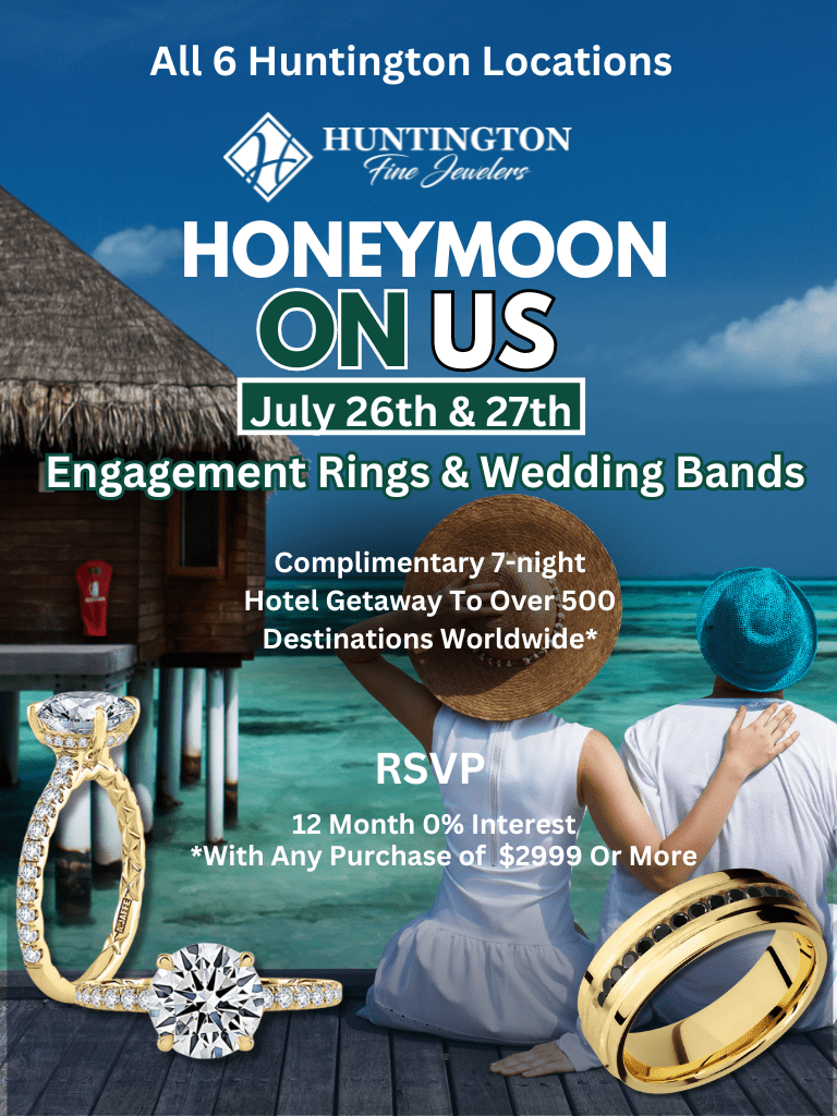Honeymoon Engagement Ring Wedding Band Hotel Getaway